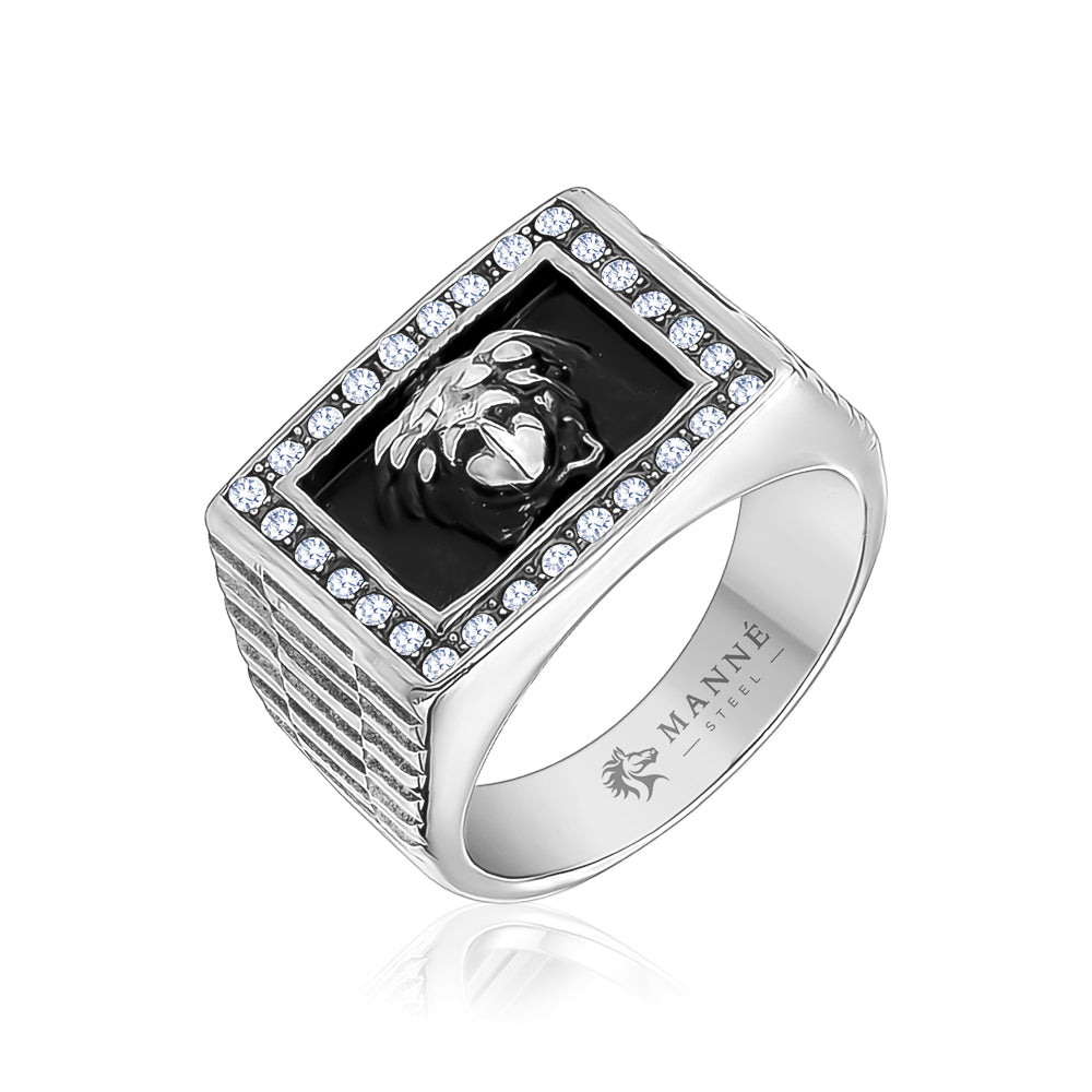 1/5 Carat Round White Natural Diamond Men's Medusa Ring 14K White Gold Over  Sterling Silver Ring Size-13.5 - Walmart.com